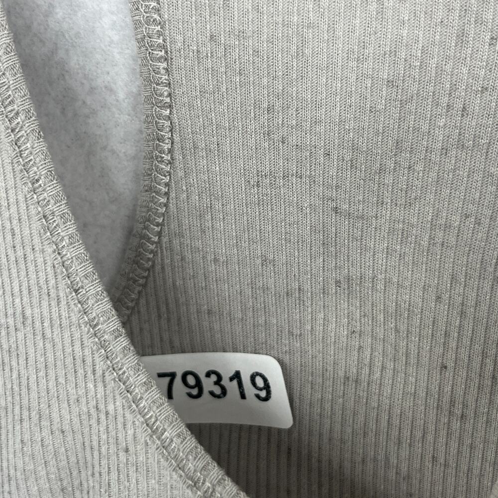 EILEEN FISHER Tank Top S Tencel Flax Ribbed Jersey Speckled Racerback Gray USA - Picture 12 of 12